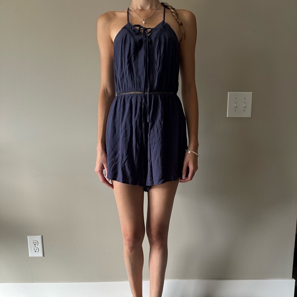 Blue Rain Pants - Romper